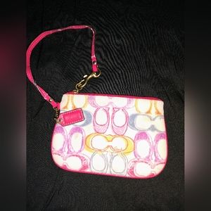 Multi Colored Coach Wristlet Wallet